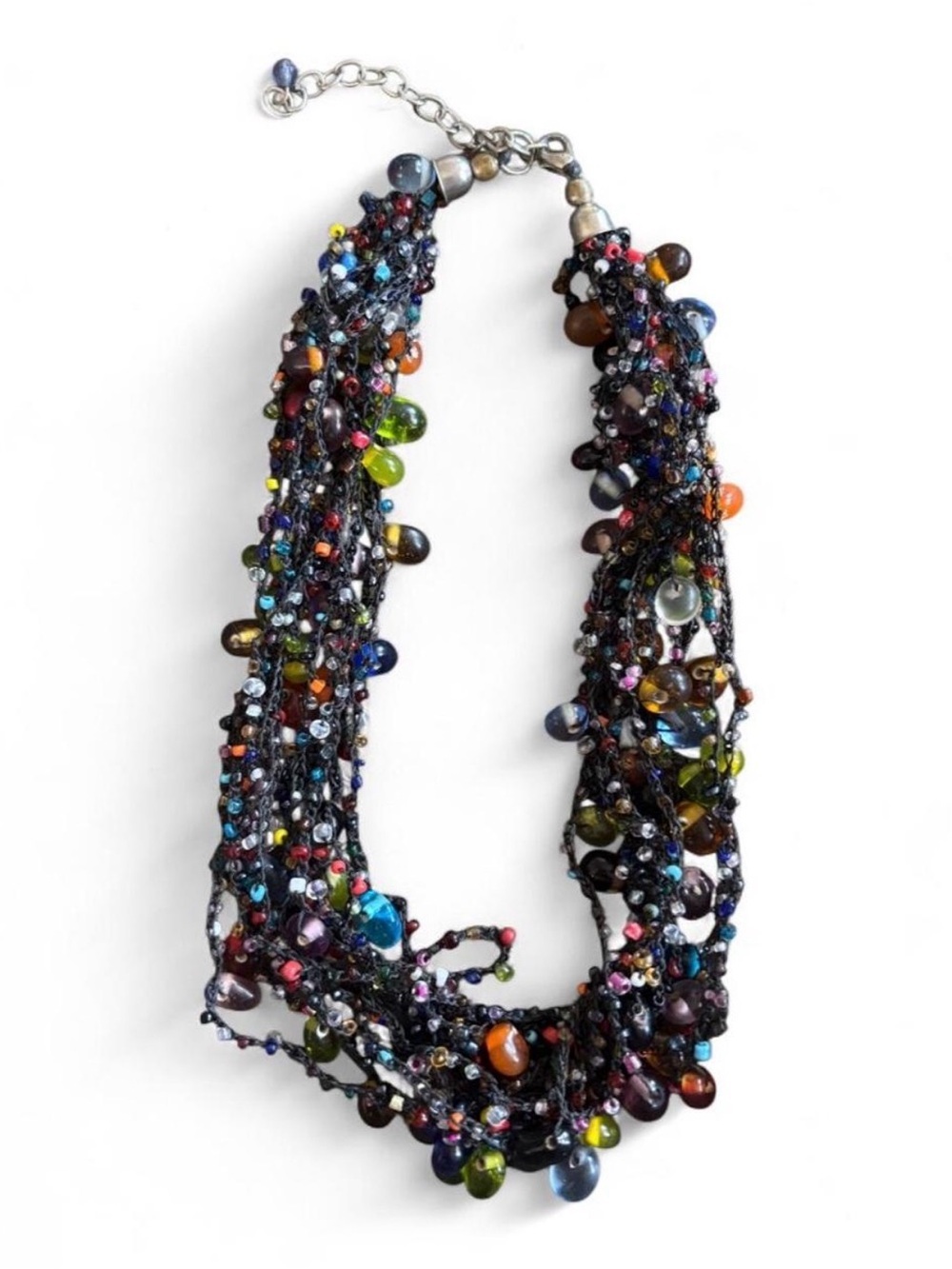 Multi-colored vintage beaded necklace